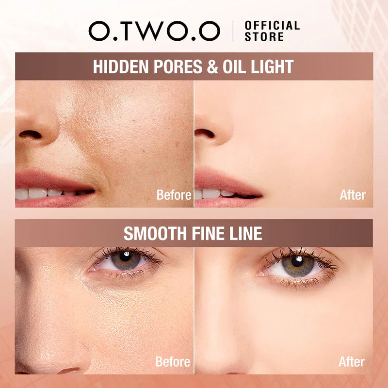 O.TWO.O Makeup Base Face Primer Invisible Pore Oil-Control Smooth Face Cream Brighten Make-up for Women Cosmetic Makeup Primer