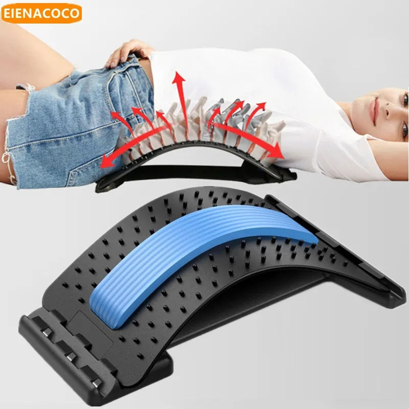 Back Stretcher Lower Back Pain Relief Device 3 Level Back Cracker Back Massager Lumbar Support Spine Board for Herniated Disc