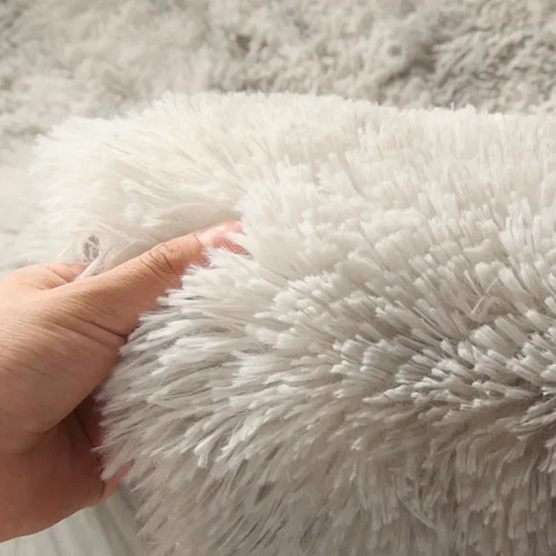 Super Soft Plush Round Rug Mat Fluffy White Carpets For Living Room Home Decor Bedroom Kid Room Decoration Salon Thick Pile Rug