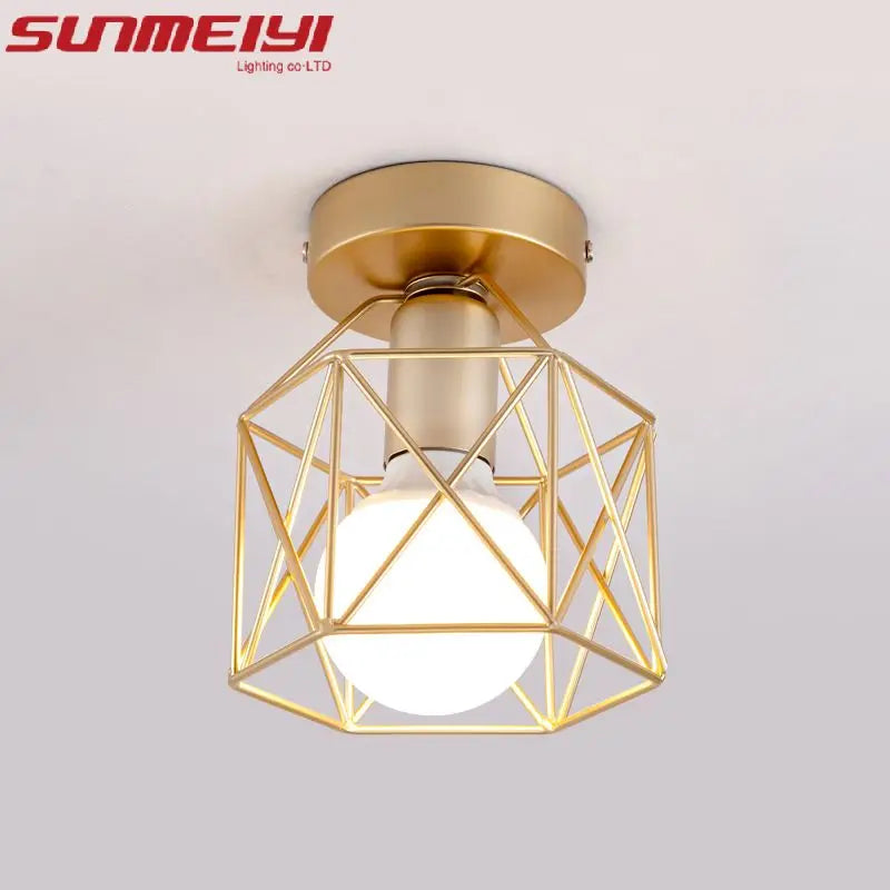 Nordic Retro American Style Wrought Iron Ceiling Light Chandelier Creative Living Room Decoration Light Personalized Bedroom