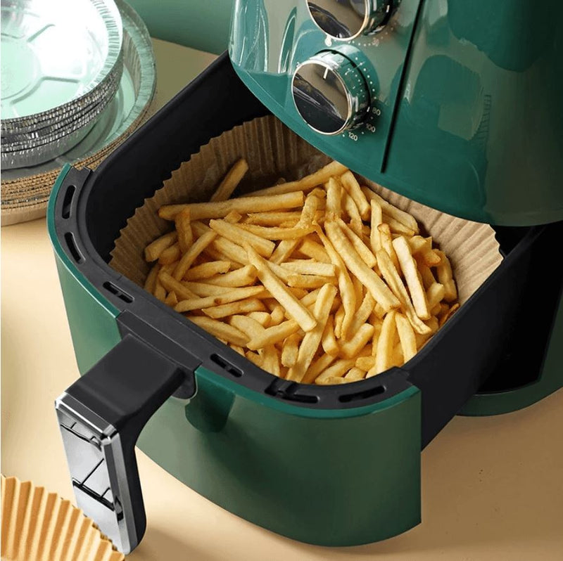 Forro de Papel Protetor Antiaderente para Air Fryer